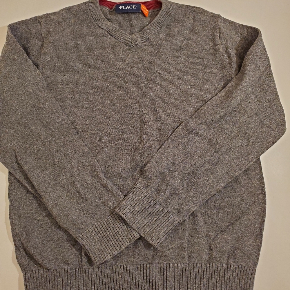 Children's Place Grey Sweater Boy's L 10-12
